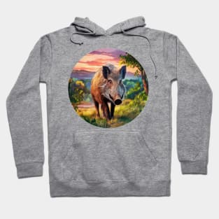 Wild Boar Wildlife Hoodie